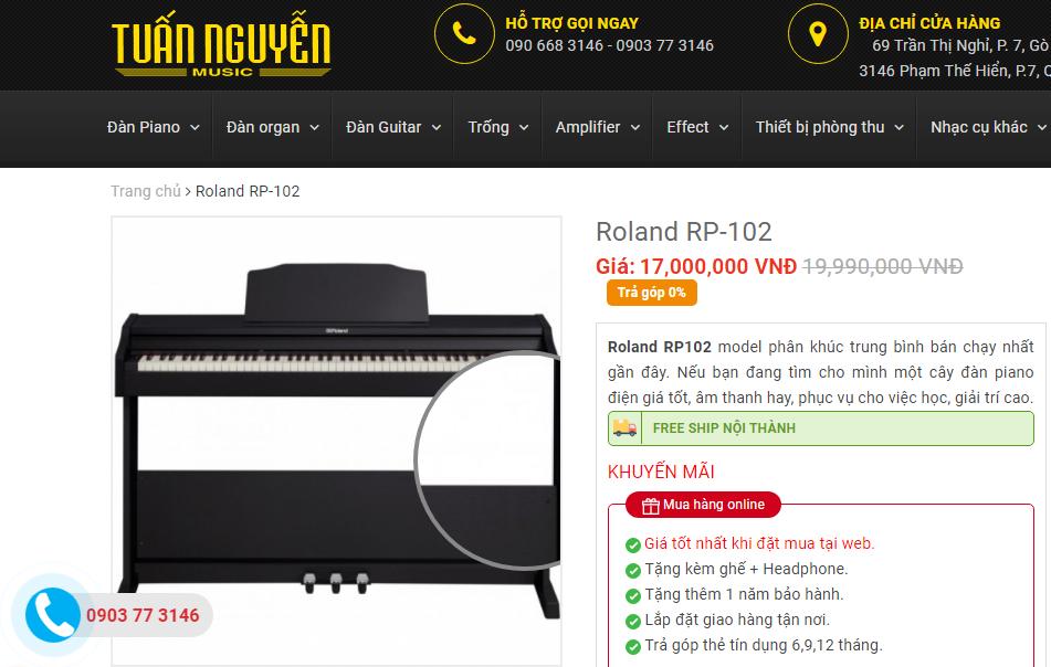 Giá đàn piano điện Roland RP-102 Tuấn Nguyễn Music