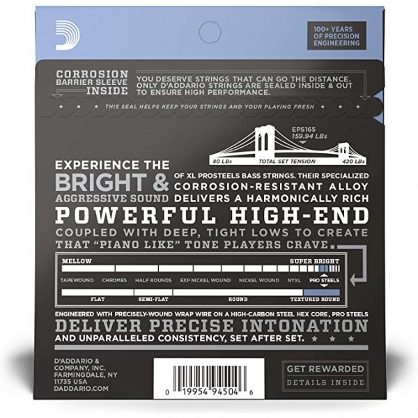 Dây đàn guitar bass D'Addario EPS165