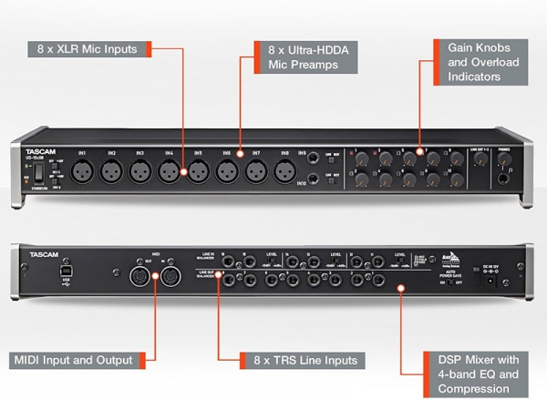 Soundcard Tascam US-16x08