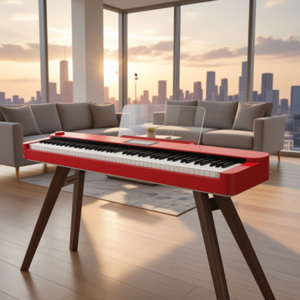 Piano điện Asahi AD300 màu đỏ